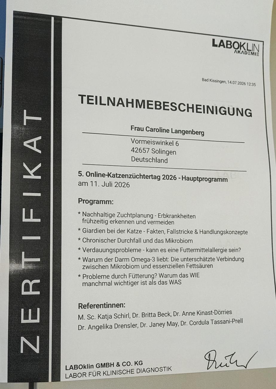 Züchtertag Zertifikat 2026